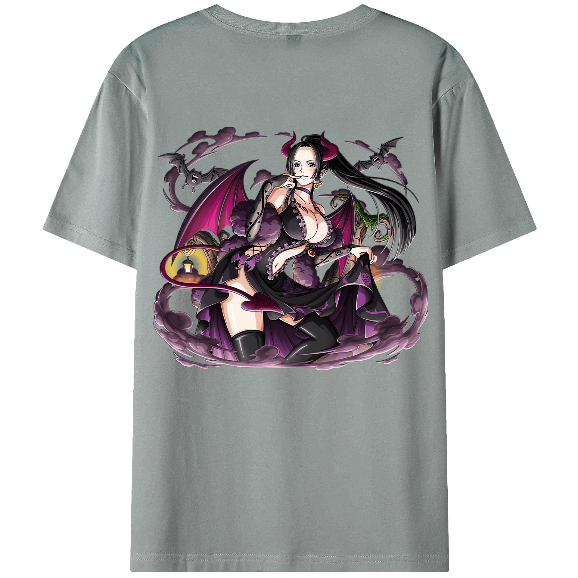 ワンピース ボア・ハンコック ONE PIECE Boa·Hancock 綿100％ メンズ半袖Tシャツ（バックプリント） 通気性